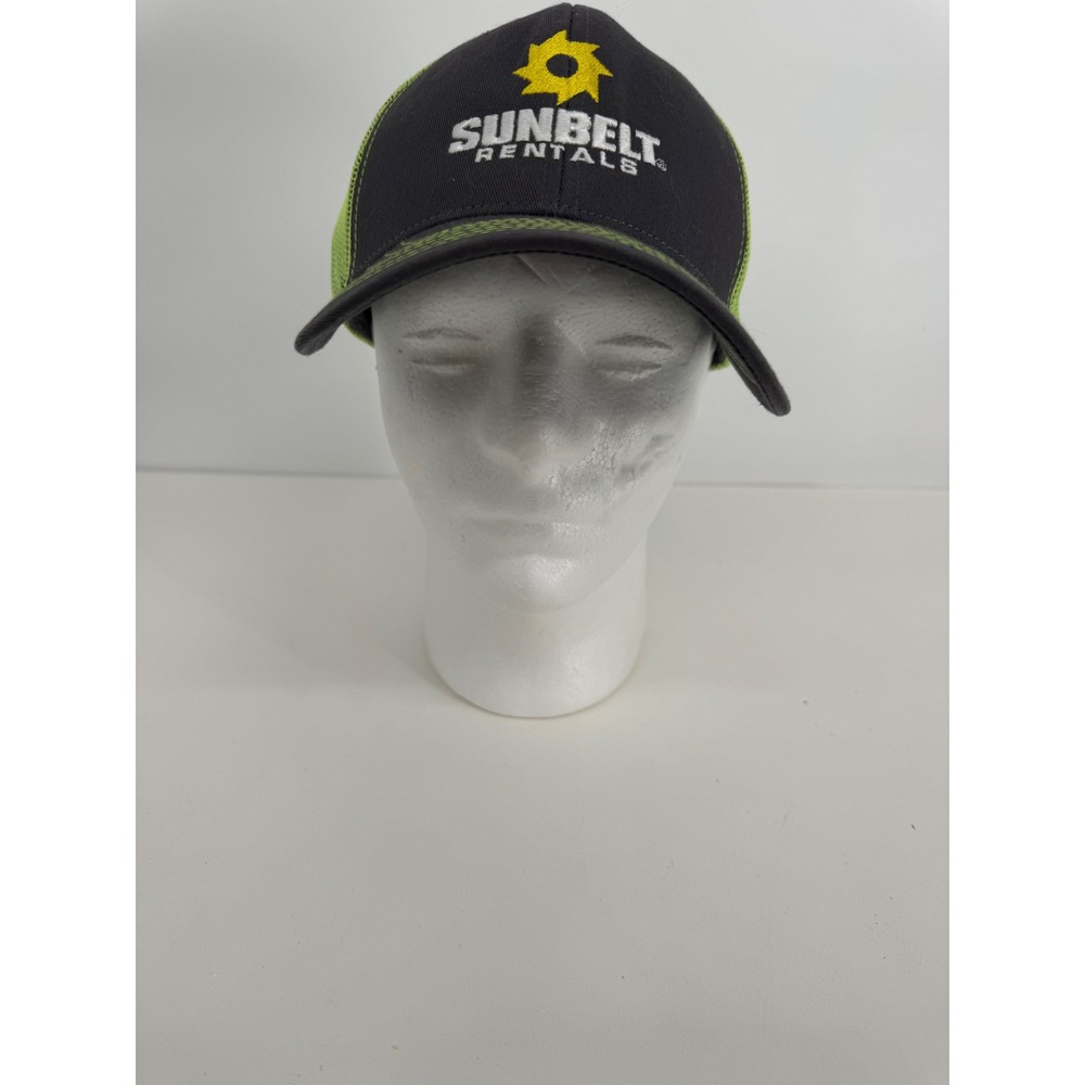 Outdoor Cap Sunbelt Rentals‎ Trucker Hat Neon Lime Green Grey Snapback MBW-600